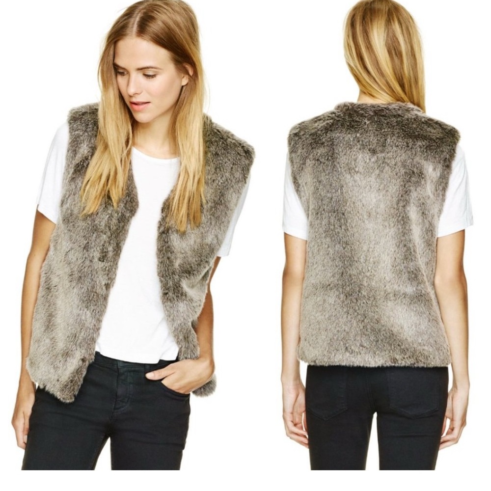 Talula Faux Fur Vest Size